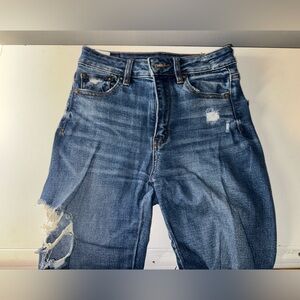 American Eagle Ripped Super Hi-Rise Jegging - Size 00 Regular